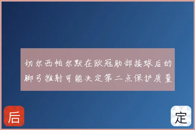 切尔西帕尔默在欧冠肋部接球后的脚弓推射可能决定第二点保护质量